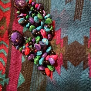 Vintage Rare Find Colorful Beaded Earrings